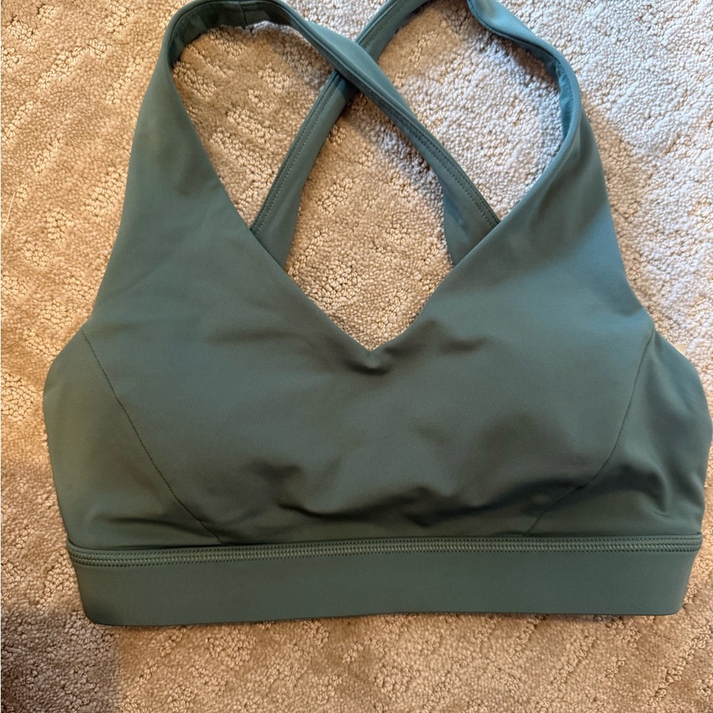 lululemon athletica Green Sports Bra with Racerback Design